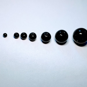 Coser ojos de cuentas negras de 3 mm/4 mm/5 mm/6 mm/8 mm/10 mm/12 mm - cantidades actualizadas