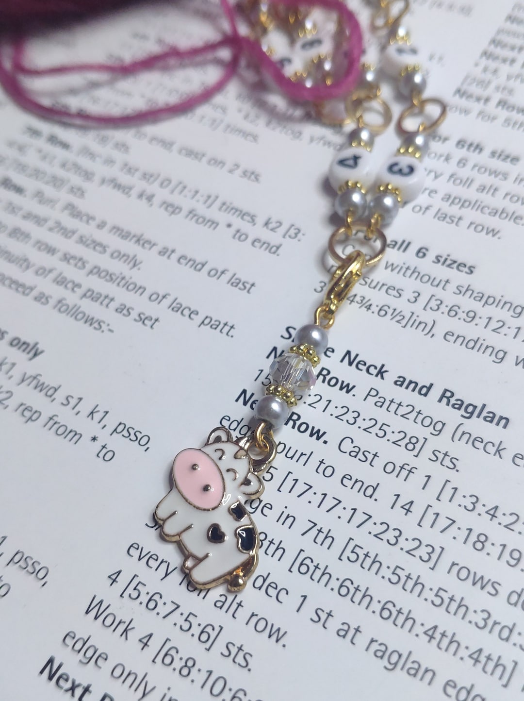 Row Counter, Cow Design Chain Counter for Knitting - Etsy