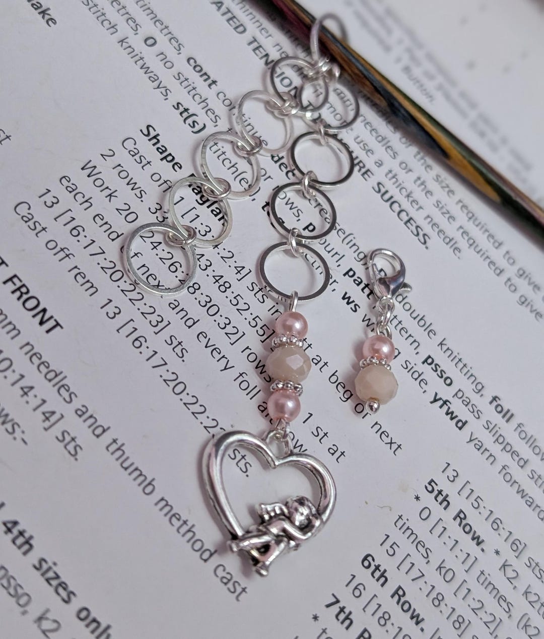 Row Counter, Chain Row Counter for Knitting, Heart and Cherub Design - Etsy