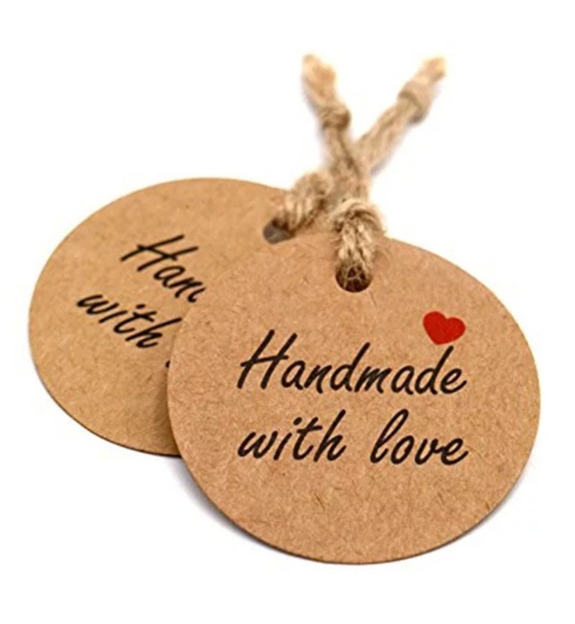 Hecho a mano con etiquetas de amor 20 etiquetas de regalo de Etsy España