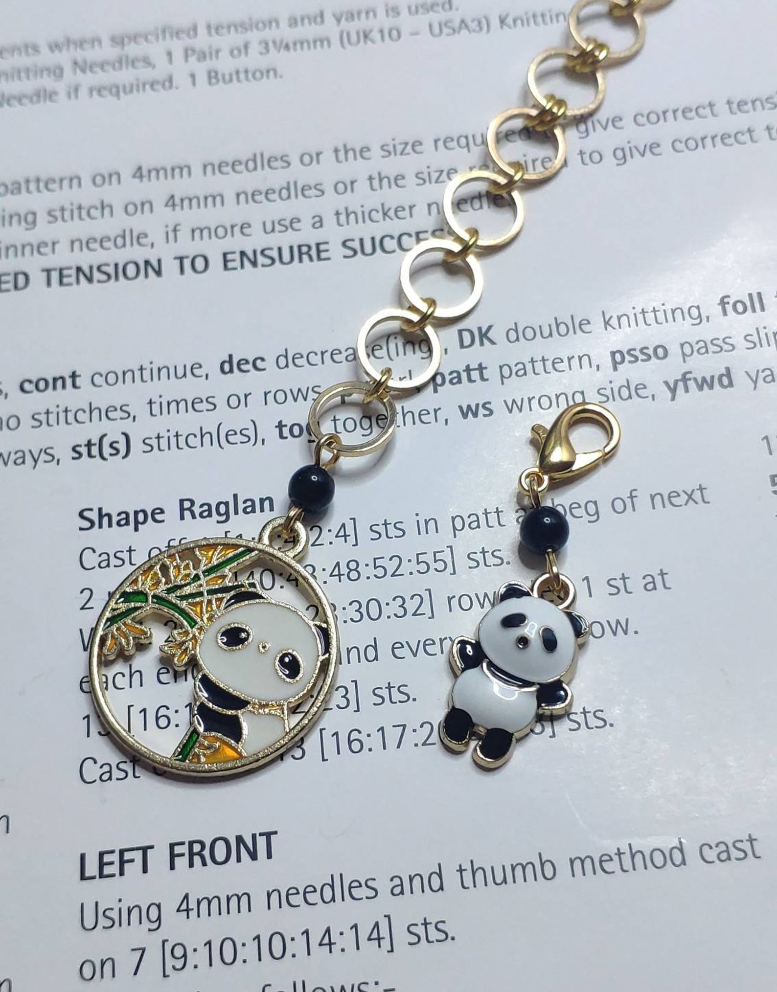 Chain Row Counter, Counter for Knitting, Panda Design - Etsy