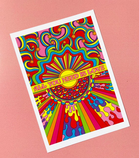All You Need is Love Art Print Etsy