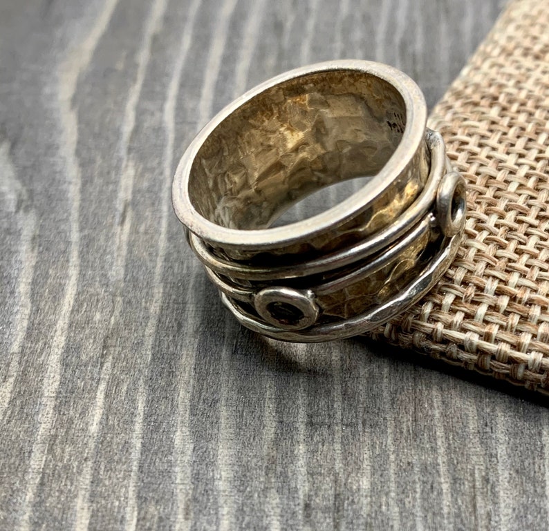 Sterling Vintage Spinner Ring sz 6 HOB Mexico 925 Etsy