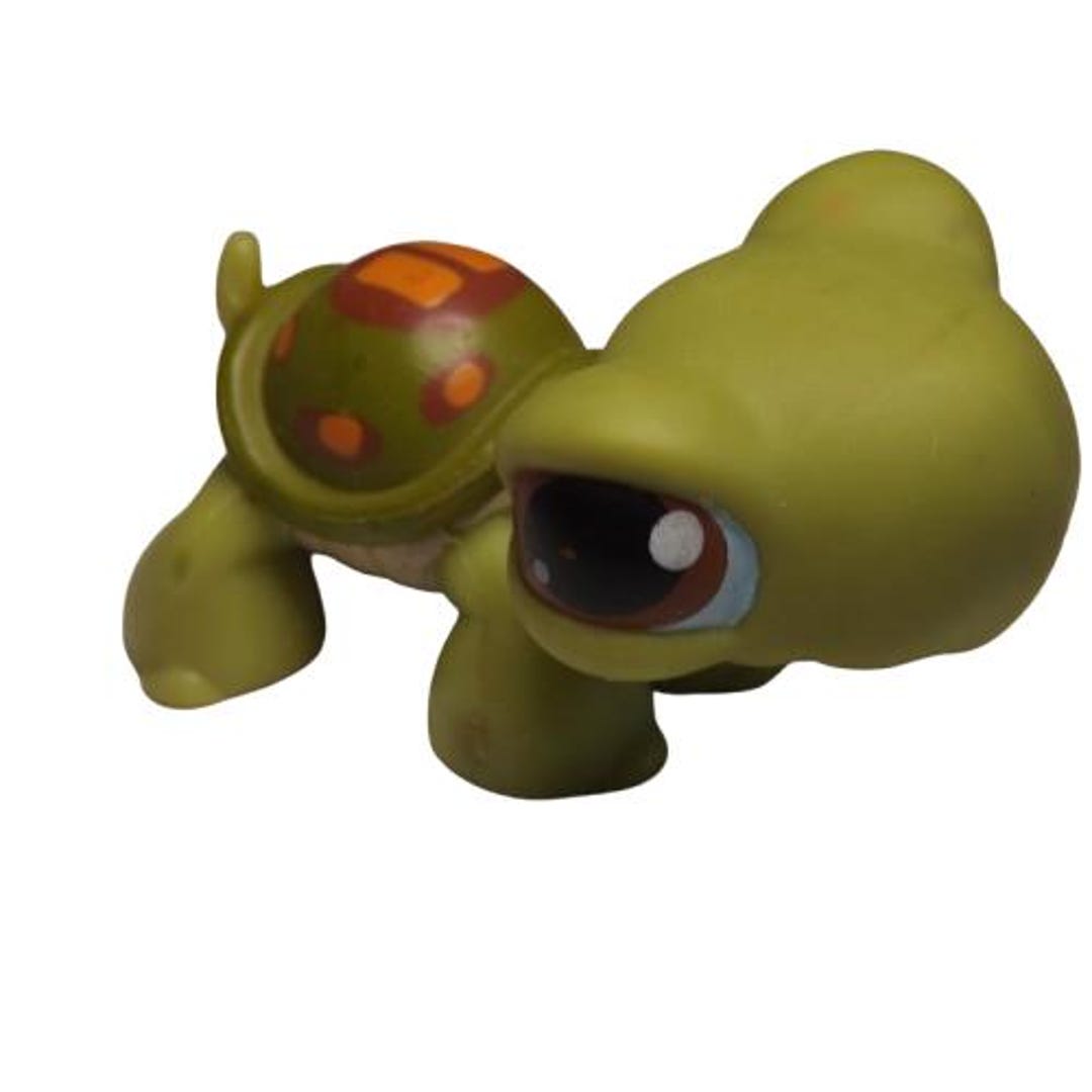 Painted Turtle #8 LPS Littlest Pet Shop Green Orange Authentic ...