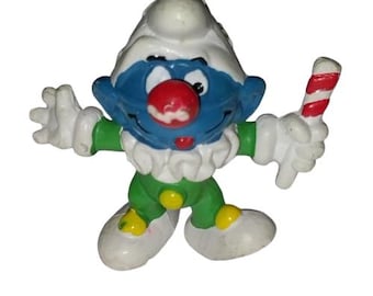 20090 Jester Clown PEYO Schleich Smurf PVC Figure Toy Vintage 1977 70s 1970s Original Colorful Retro