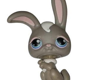 Original Bunny Rabbit #14 Littlest Pet Shop LPS collectible 2005 Vintage Authentic Collector 2000s G1 Generation Gen blue rare eyes pink