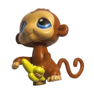 Push N Play Monkey #PP2 Littlest Pet Shop LPS vintage Collectible Original Authentic Unique