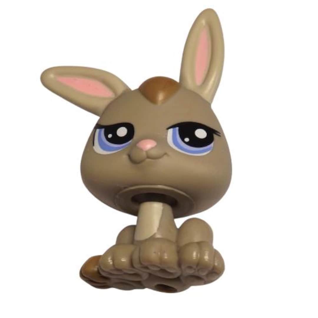 Bunny Rabbit #1333 LPS Littlest Pet Shop Blue Eyes Grey Brown Authentic ...