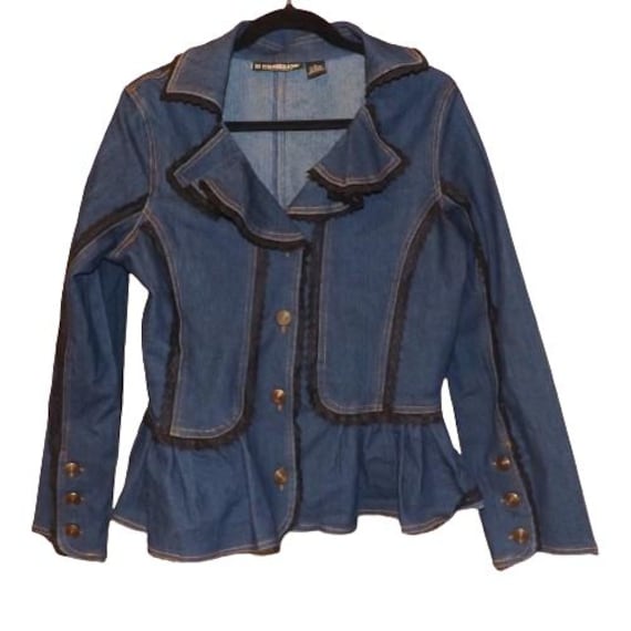 希少色｜Tiffany Blue Black Denim Jacket jbgj1002_1.jpg