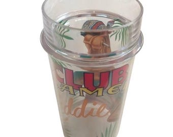 Joe Camel Cigarettes Beach Club Drink Mug Vintage 90s 1990s Memorabilia Merchandise Merch Vtg Retro Eddie Thermo-serv cup glass