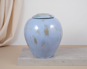 cremation urn for human ashes, memorial urn, adult urn, funeral urn, handmade urn, ceramic urn