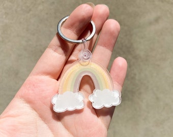 Rainbow Keychain | Keychain | Durable Acrylic Keychain | Acrylic Keychain | Keychain Accessories | Key Accessories | Lanyard Accessories