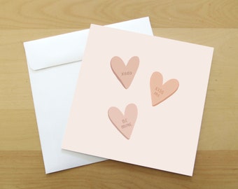 Valentine's Heart Card: Valentine's Day Card, Happy Valentine's Day, Valentine's Hearts, Anniversary Card, Greeting Card, Card, Cards