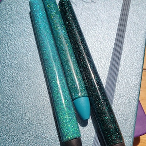 Penna glitterata personalizzata / Penna glitterata / Glitter verde acqua