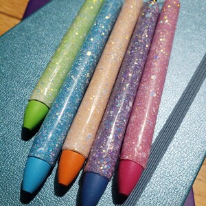 Penna glitterata personalizzata / Penna glitterata / Glitter verde acqua