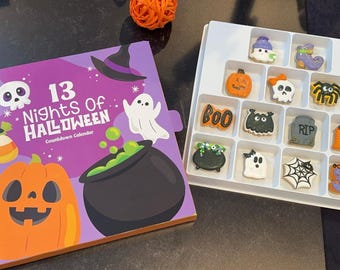 Halloween Advent Calendar - set of 13 mini sugar cookies