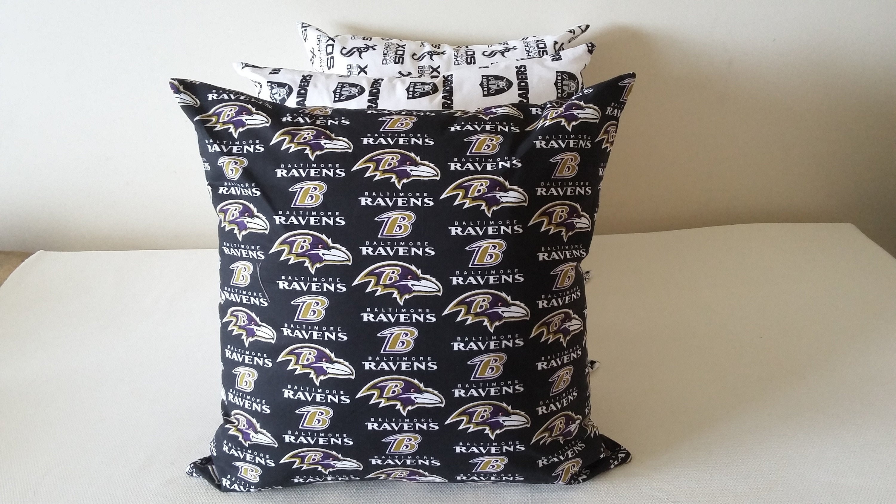 NFL Baltimore Ravens Throw Pillow Cover 19x19 100Cotton Etsy