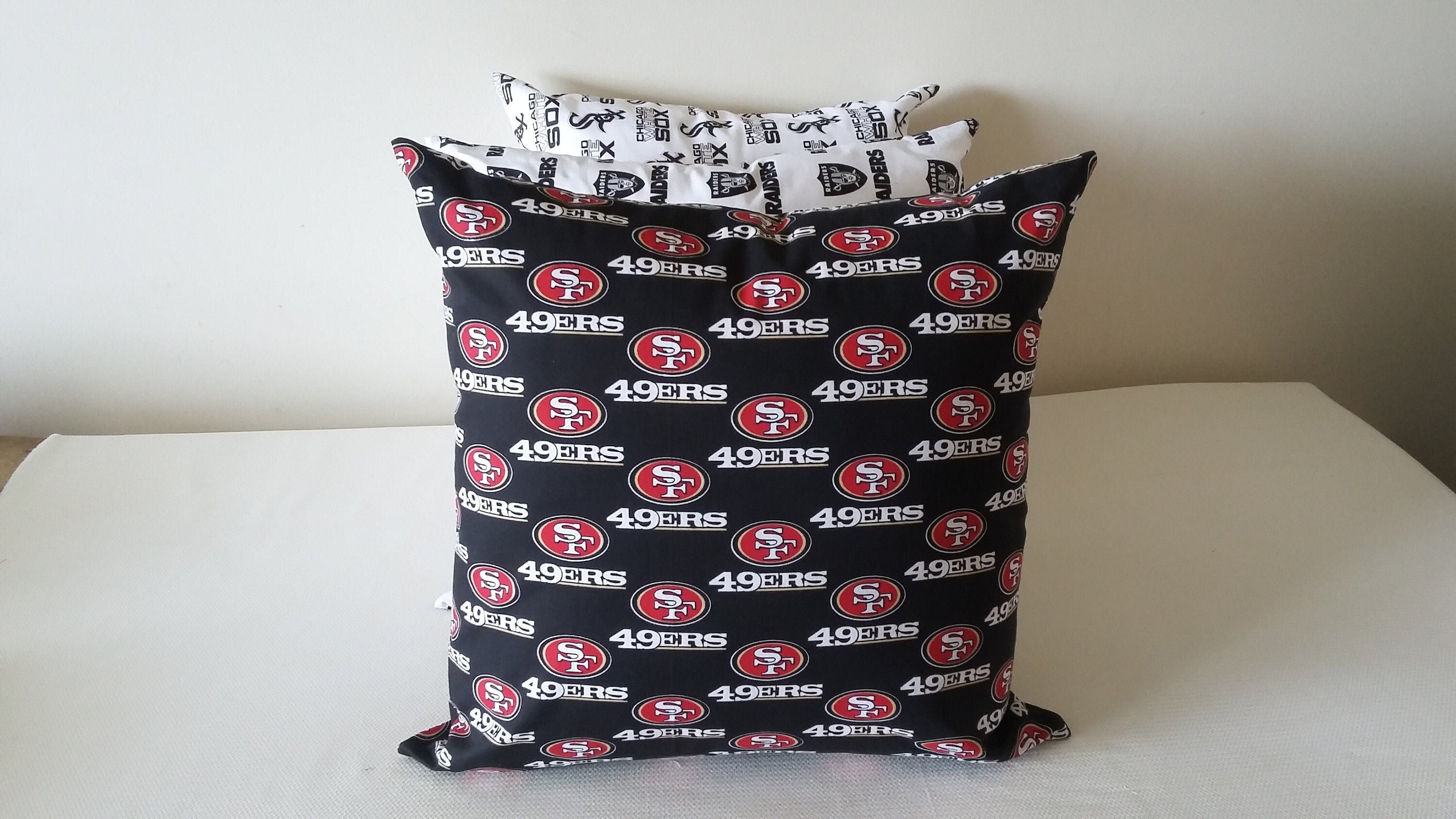 NFL SF 49ERS Pillow Cover 19x19 100cotton Pillow Inserts Etsy Canada