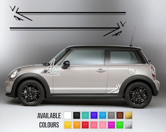 SB CarDesign Side-Stripes Aufkleber Seitenstreifen Für F56 F57 Mini