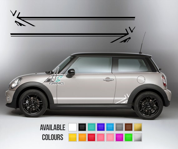 Mini Cooper Side Stripes, Union Jack Stripes for Side Skirt, Racing  Decoration Decals, Adhesive Vinyl Graphics 