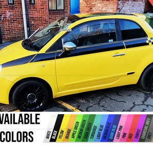 Fiat 500 side stripes, adhesive vinyl sticker