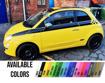 Fiat 500 side stripes, adhesive vinyl sticker