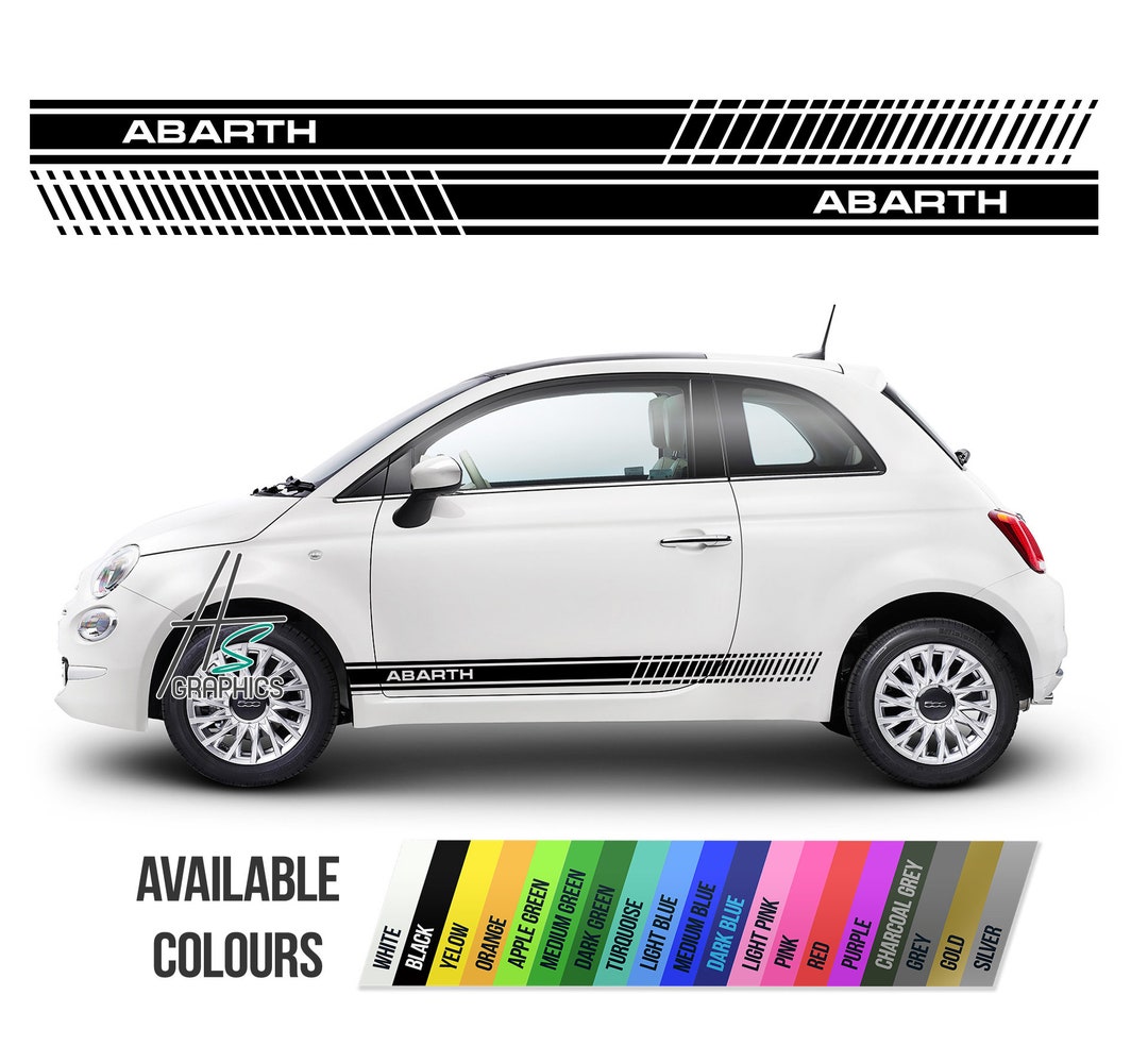 Fiat 500 Abarth Side Stripes, Adhesive Vinyl Sticker - Etsy