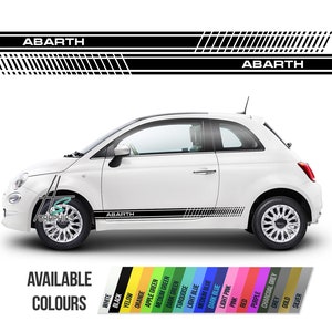 Fiat 500 Abarth side stripes, adhesive vinyl sticker