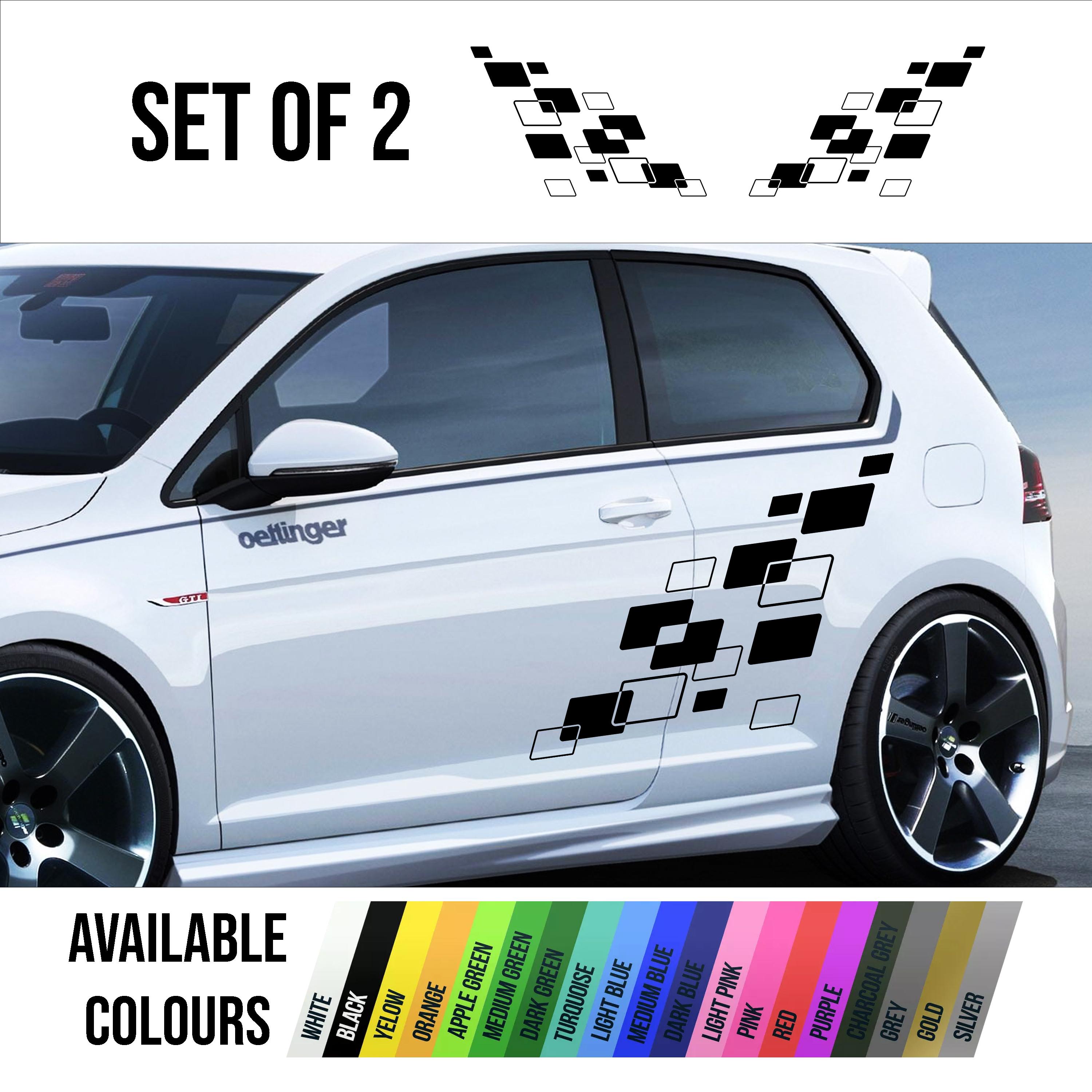Car Side Stickers Door Vinyl Decals Sport Racing Styling Universal Car ...