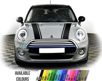 Mini Cooper bonnet stripes, stripes for hood, racing decoration decals, adhesive vinyl graphics