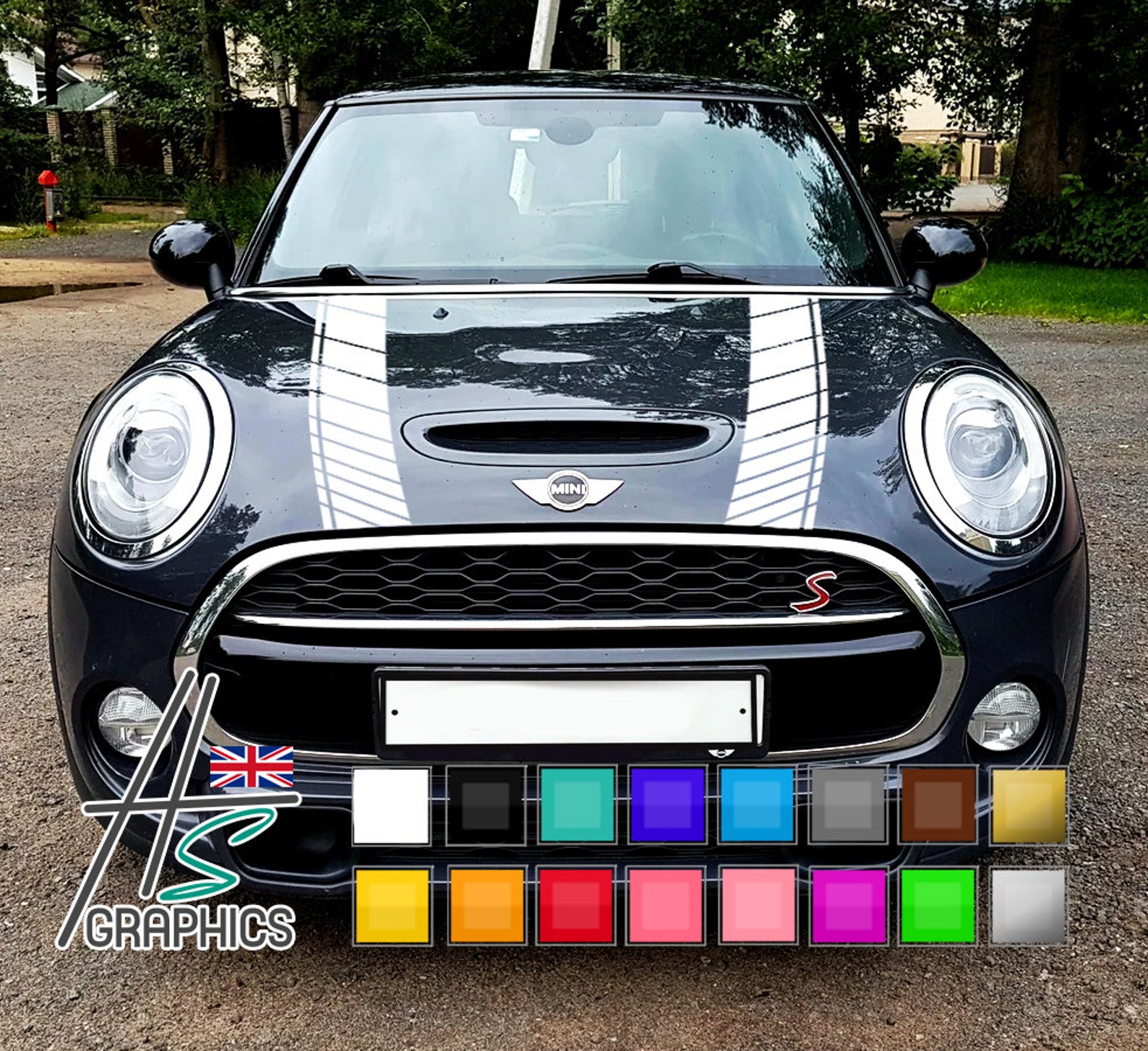Mini Cooper Stripes Racing Decoration Decals Adhesive Etsy UK