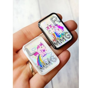 Porte-passeport Et Carte D'identité – 'I Fart Rainbows' – Licorne – Cuir Synthétique Noir