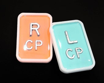 Solid Color X-ray Marker Set - White Border Xray Markers - Glitter X-Ray Markers - Rad Tech Markers - Radiology X-Ray Markers with Initials
