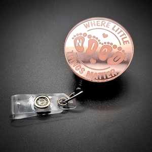 Nicu Badge Reel - Baby Feet Badge - Nicu Nurse badge - Neonatal Badge Reel - Rose Gold Badge - RN Badge - Anatomy Badge - Nicu Nurse Gift
