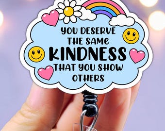 Kindness Badge Reel – Funny Badge Reel -You Deserve the Same Kindness Badge Holder - Xray Badge Reel - Funny Nurse Badge, Gift for Nurse