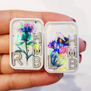Thistle X-Ray Markers - Flower Xray Markers with Initials - Floral Xray Marker - Radiology Gift - Watercolor Xray Marker - Watercolor Flower
