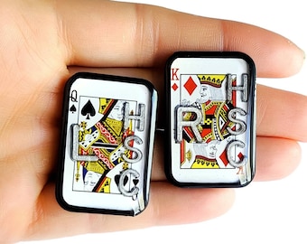 Playing Cards X-Ray Marker - Poker Xray Markers with Initials - Casino Xray Marker - King and Queen X-ray Markers - Xray Marker for Men