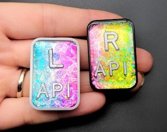Glitter Rainbow Xray Markers - Leopard Xray markers - Xray Markers with Initials - Cute Xray Marker Set - Xray Tech Gift, Rad Tech Week Gift