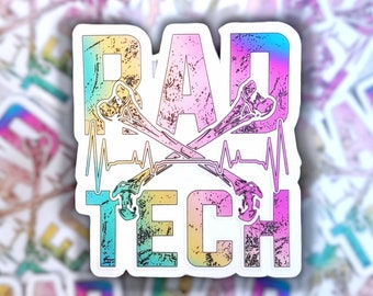 Rad Tech Clear Sticker - Xray Sticker - Ekg Sticker - Tumbler Sticker - Vinyl Sticker - Xray Laptop Sticker - Planner Sticker Xray