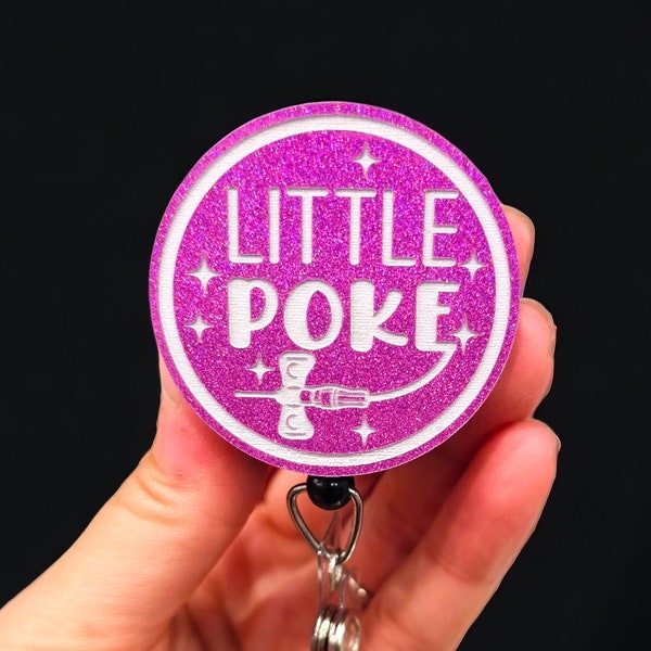 Phlebotomy Badge Reel - Little Poke Badge Reel - Lab Tech Badge Reel - Lab Badge - Funny Badge Reel - Blood Draw Badge Reel - ER Nurse Badge