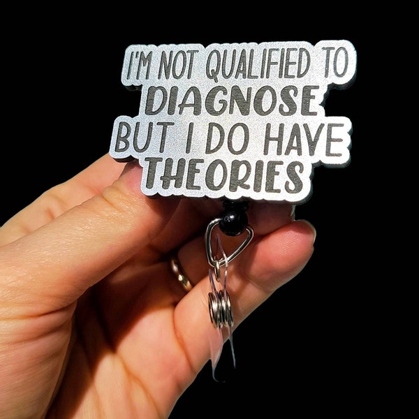 Funny Xray Badge Reel - Radiology Badge Reel - Funny Badge - Ultrasound Badge, Nurse Gift, Humor Badge  Not Qualified to Diagnose, Cna Badge