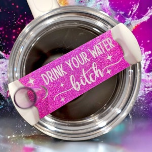 40 oz Tumbler Topper - Tumbler Tag - Drink Your Water B*tch - Funny Tumbler Plate - Nurse Tumbler - Gift for Nurse - Xray Tumbler