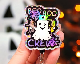 Halloween Badge Reel - Boo Boo Badge - Nurse Badge Reel - Xray Badge - Gift for Nurse - Gift for Xray Tech, Cute Badge, Spooky, fall, Ghost