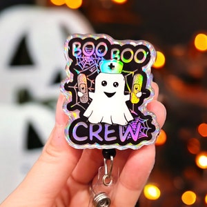 Halloween Badge Reel - Boo Boo Badge - Nurse Badge Reel - Xray Badge - Gift for Nurse - Gift for Xray Tech, Cute Badge, Spooky, fall, Ghost