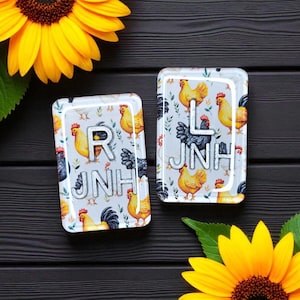 Chicken X-Ray Makers - Farm Xray Markers with Initials - Farmhouse Xray Marker - Radiology Marker Set - Xray Marker Set, Acrylic Xray Marker