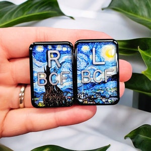 Van Gogh X-Ray Marker Set - Starry Night Markers with Initials - Painted Art X-Ray Marker - Radiology Markers - Rad Tech Gift