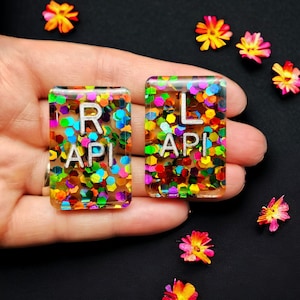 Chunky Rainbow Glitter Xray Markers - Clear Glitter X-Ray Markers - Radiology Marker Set - Gift for X-Ray Tech - Radiology Gift - Xray Tech