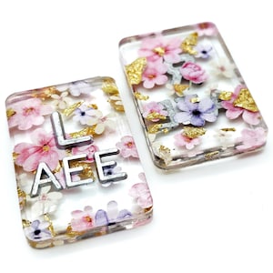 Gold Foil Pink Flowers Xray Markers - Floral X-Ray Markers - Radiology Marker Set - Gift for X-Ray Tech - Radiology Gift, Xray Tech, Clear