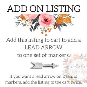 ADD ON Lead Arrow to Any Marker Set, Positional X-ray Marker, Arrow X-ray Marker, Add on listing Only, Radiology Lead Arrow, Arrow Markers