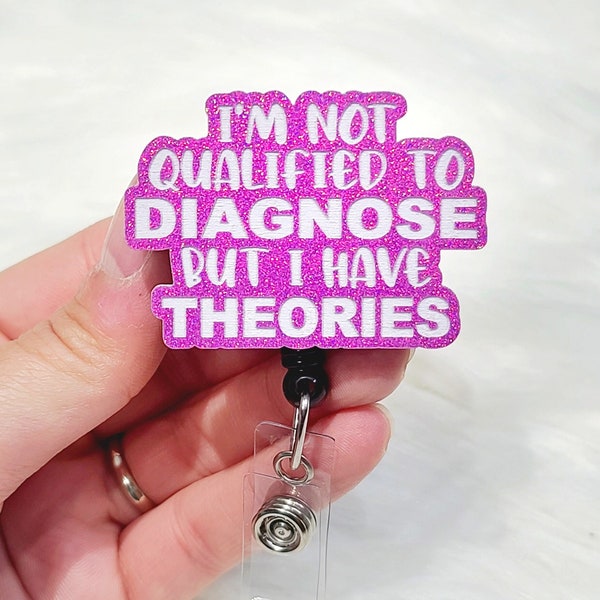 Grappige Xray Badge Reel - Radiologie Badge Reel - Grappige Badge - Echografie Badge, Verpleegkundige Gift, Humor Badge Niet gekwalificeerd om te diagnosticeren, Cna Badge